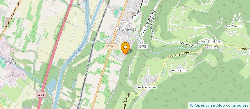 localisation de l'entreprise AJC ENTREPRISES à LE CHEYLAS