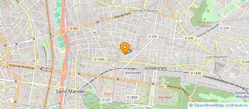 localisation de l'entreprise AJC GALLERIES à VINCENNES