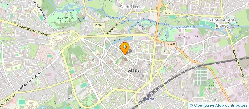 localisation de l'entreprise AJC IMMOBILIER à ARRAS