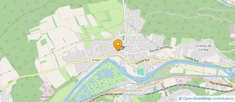 localisation de l'entreprise AJC ISOLATION à BAVANS