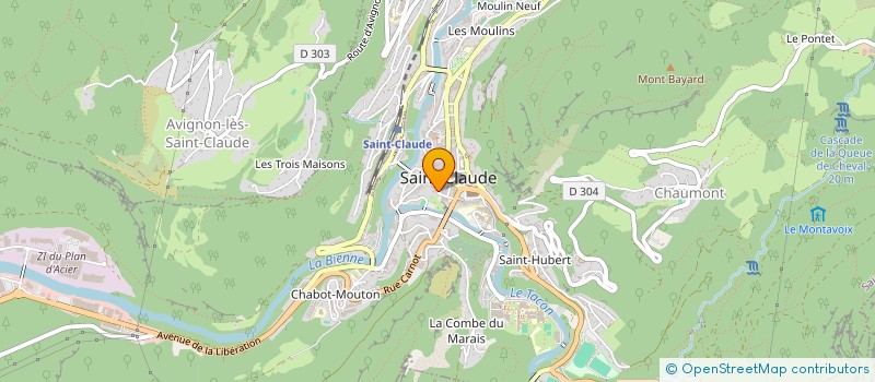 localisation de l'entreprise AJC LOC  SAINT-CLAUDE