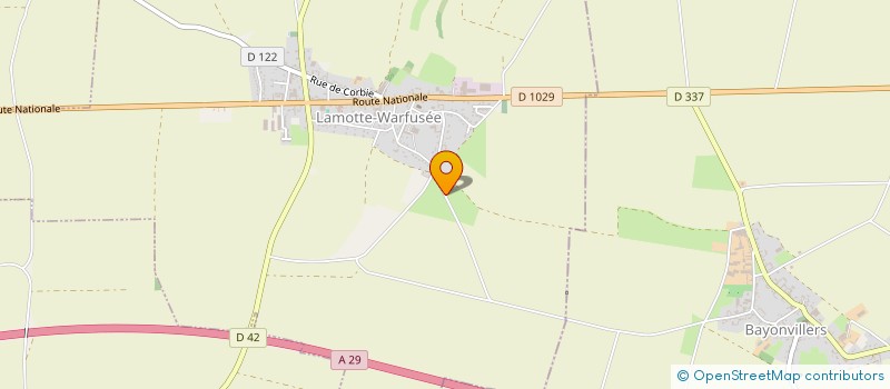 localisation de l'entreprise AJC NEGOCE à LAMOTTE-WARFUSEE