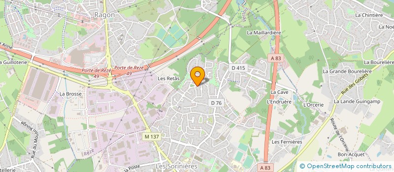 localisation de l'entreprise AJC PLOMBERIE à SORINIERES (LES)