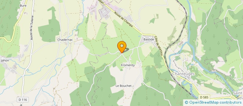 localisation de l'entreprise AJC SOLEIL  CHANTEUGES