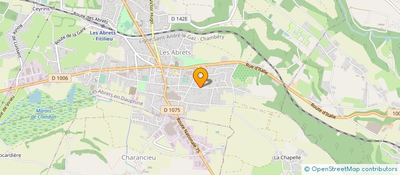 localisation de l'entreprise AJCM  LES ABRETS-EN-DAUPHINE