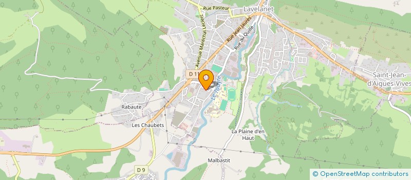 localisation de l'entreprise AJCM à LAVELANET