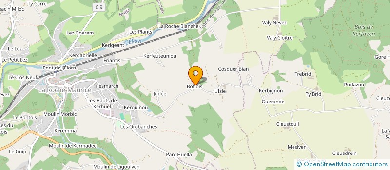 localisation de l'entreprise AJCRI  LA ROCHE-MAURICE