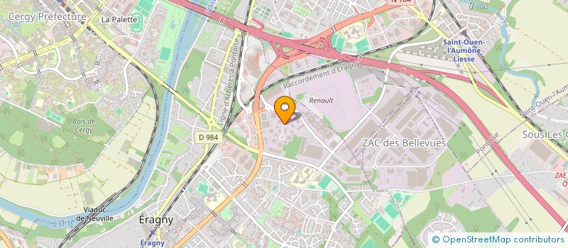 localisation de l'entreprise AJCS TECH  ERAGNY