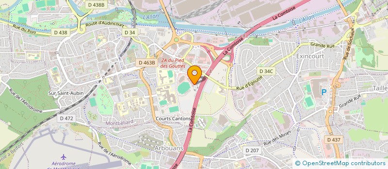 localisation de l'entreprise AJD à MONTBELIARD