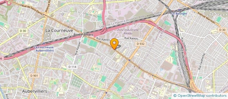 localisation de l'entreprise AJDIR IMMO à LA COURNEUVE
