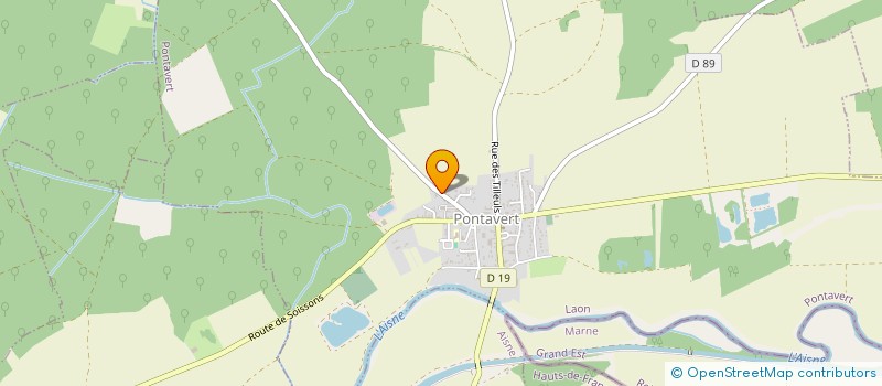 localisation de l'entreprise AJE 02 à PONTAVERT