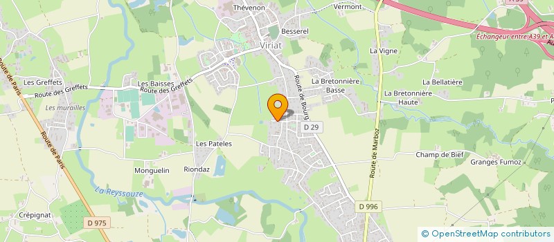 localisation de l'entreprise AJE à VIRIAT
