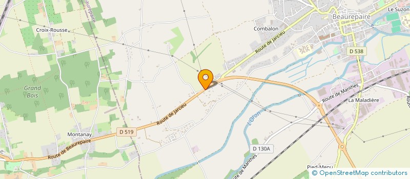 localisation de l'entreprise AJE MACONNERIE à BEAUREPAIRE