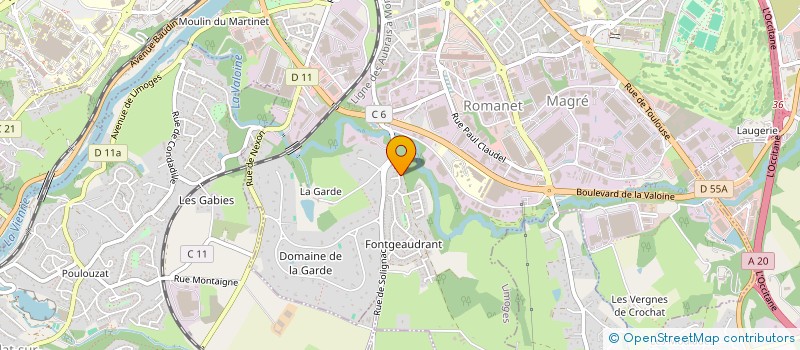 localisation de l'entreprise AJECKA à LIMOGES