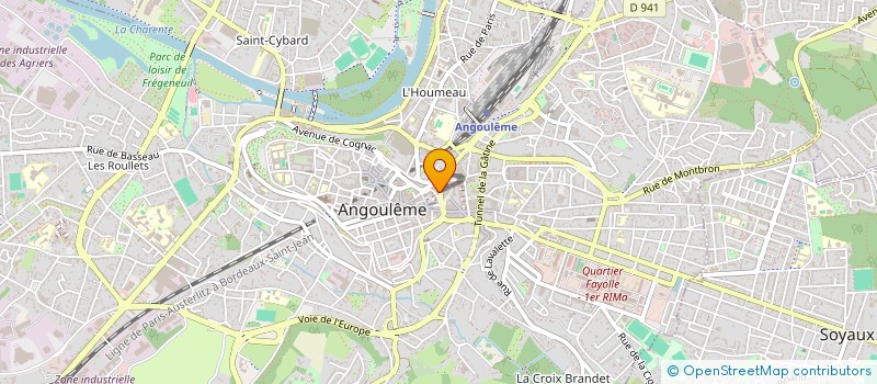 localisation de l'entreprise AJEONA-FRANCE (ASSOCIATION DES JEUNES ELEVES ET ETUDIANTS D'ONA-FRANCE) à ANGOULEME