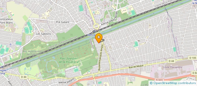 localisation de l'entreprise AJF  VAUJOURS