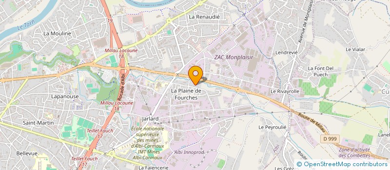 localisation de l'entreprise AJF à ALBI