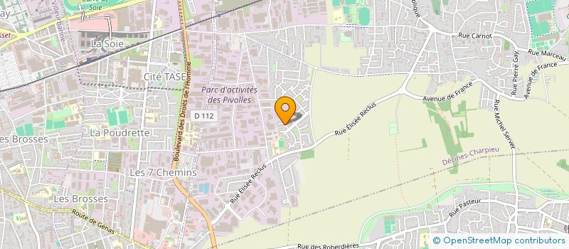 localisation de l'entreprise AJF  DECINES-CHARPIEU