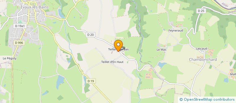localisation de l'entreprise AJF à EVAUX-LES-BAINS