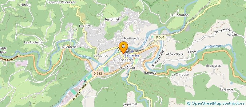 localisation de l'entreprise AJFP  LAMASTRE