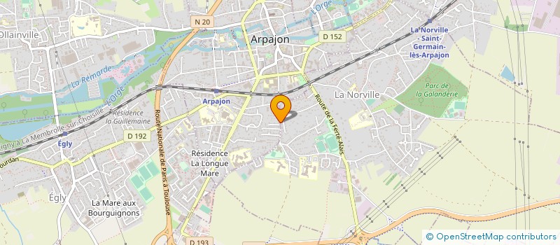 localisation de l'entreprise AJG MENUISERIE à ARPAJON