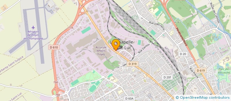 localisation de l'entreprise AJH 10  LA CHAPELLE-SAINT-LUC