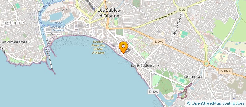 localisation de l'entreprise AJH à LES SABLES D'OLONNE