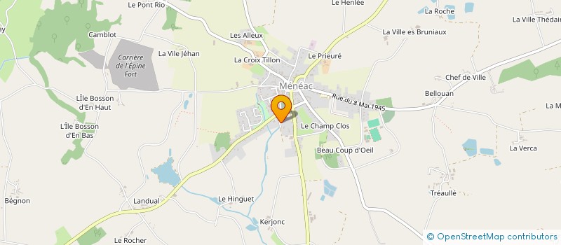 localisation de l'entreprise AJH  MENEAC