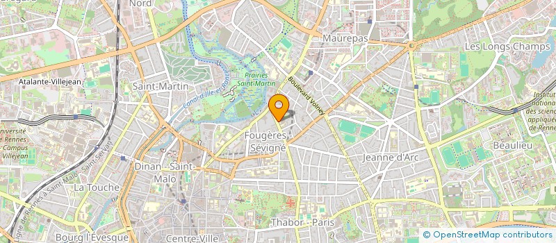 localisation de l'entreprise AJIR SUD [ASSOCIATION DES JEUNES INGENIERISTES EN RESEAU POUR LES SERVICES URBAINS DANS LES PAYS DU SUD]  RENNES