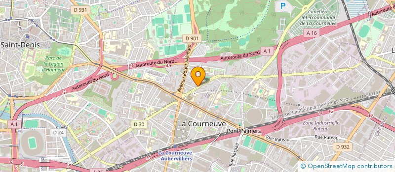 localisation de l'entreprise AJIS - ASSOCIATION JEUNESSE INSERTION SOLIDARITE (AJIS) à LA COURNEUVE