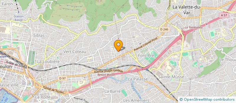 localisation de l'entreprise AJL  TOULON