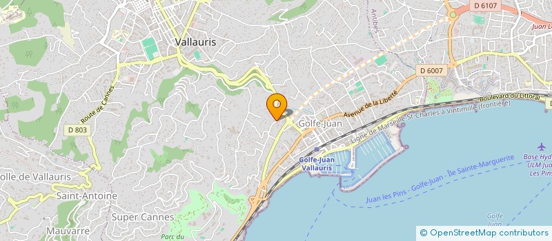 localisation de l'entreprise AJL à VALLAURIS