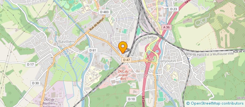 localisation de l'entreprise AJL à DANJOUTIN
