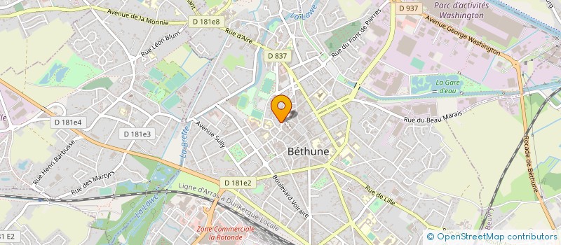 localisation de l'entreprise AJM* à BETHUNE