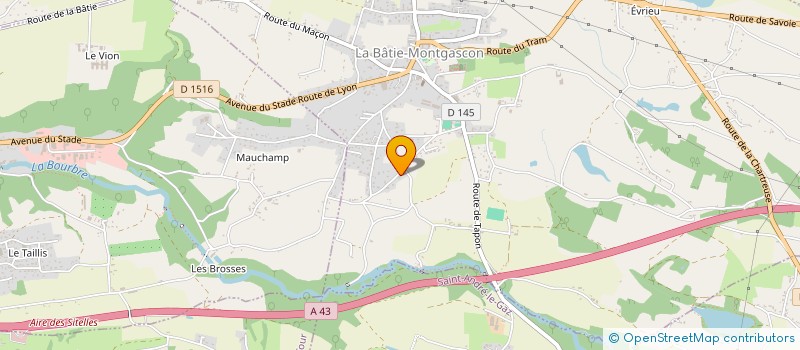 localisation de l'entreprise AJM  LA BATIE-MONTGASCON