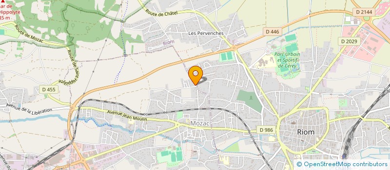 localisation de l'entreprise AJM  MOZAC