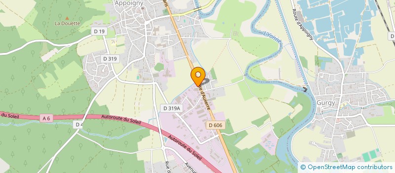 localisation de l'entreprise AJM SPORTS LOISIRS à APPOIGNY