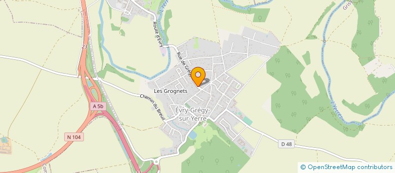 localisation de l'entreprise AJMC TAPISSERIE  EVRY-GREGY-SUR-YERRE