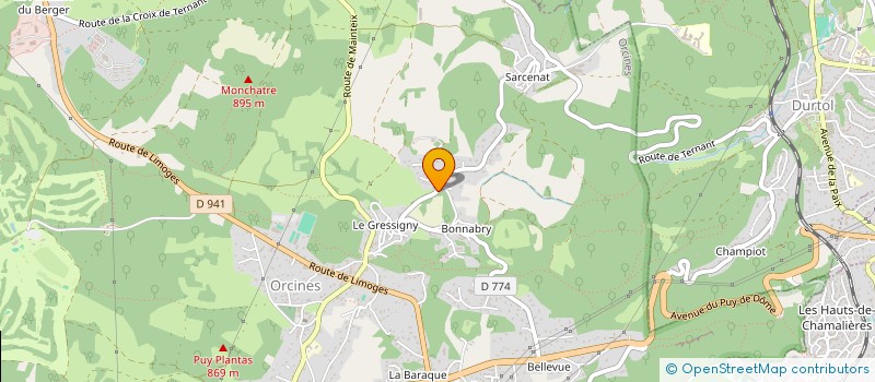 localisation de l'entreprise AJOCAL  ORCINES