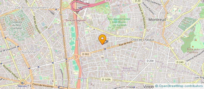 localisation de l'entreprise AJOU FRANCE  MONTREUIL