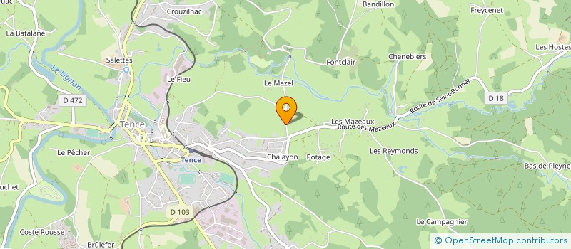 localisation de l'entreprise AJP à TENCE