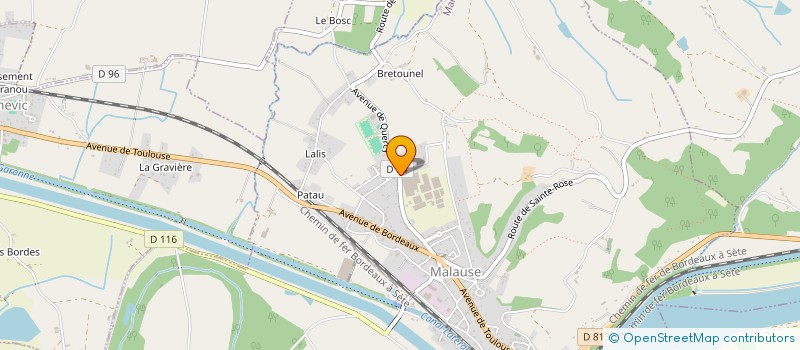 localisation de l'entreprise AJP INVESTISSEMENT  MALAUSE