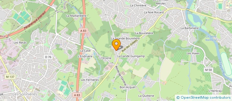 localisation de l'entreprise AJP LA POTERIE  VERTOU