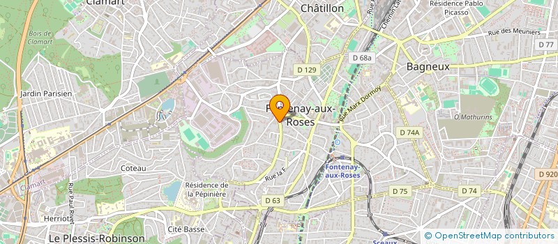 localisation de l'entreprise AJP PEINTURE-AJP BATIMENT à FONTENAY-AUX-ROSES