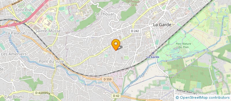 localisation de l'entreprise AJP PISCINES  LA GARDE