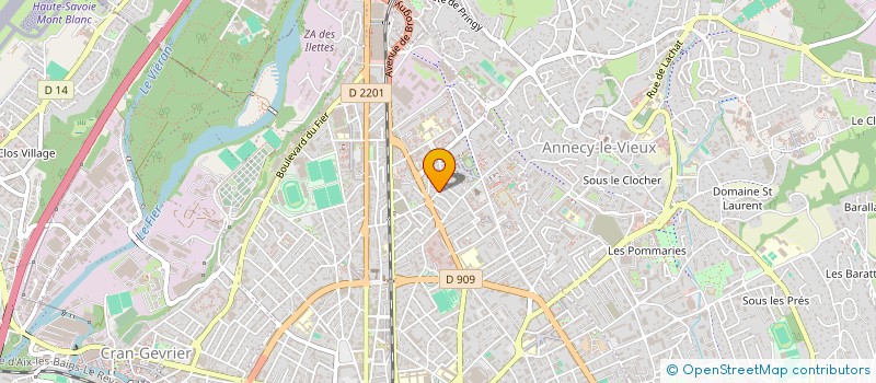 localisation de l'entreprise AJP SERVICE à ANNECY