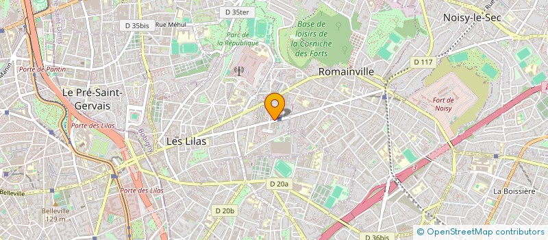 localisation de l'entreprise AJPC BATIMENT 93 à LES LILAS