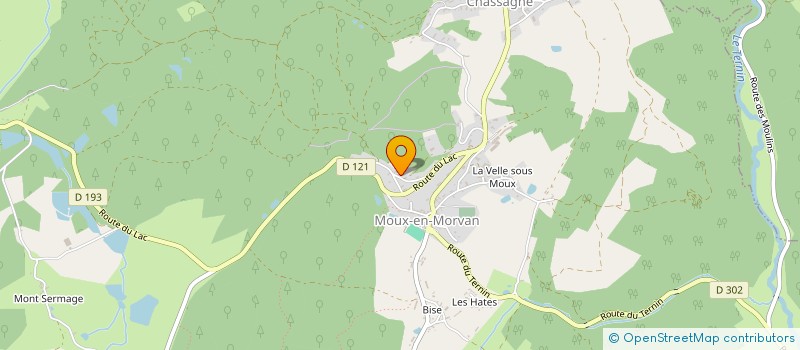 localisation de l'entreprise AJPL à MOUX EN MORVAN