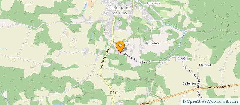 localisation de l'entreprise AJPR40-HINX  SAINT-MARTIN-DE-HINX