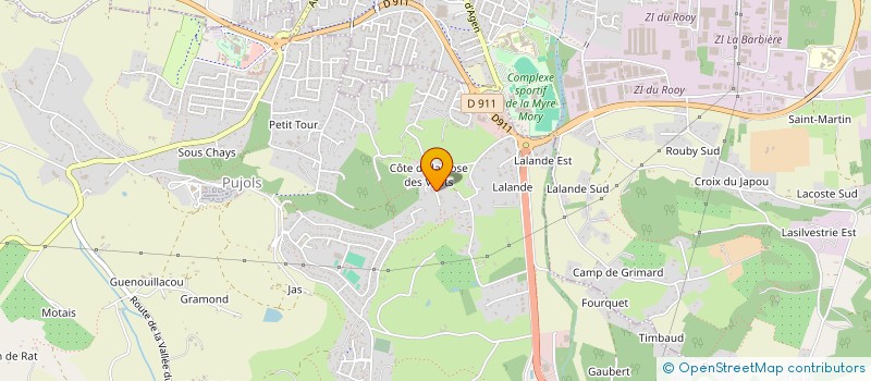 localisation de l'entreprise AJR  PUJOLS